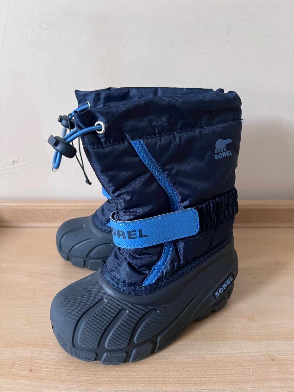 Sorel Kids Flurry Winter Waterproof Snow Rain Boots Navy Light Blue Toddler 10